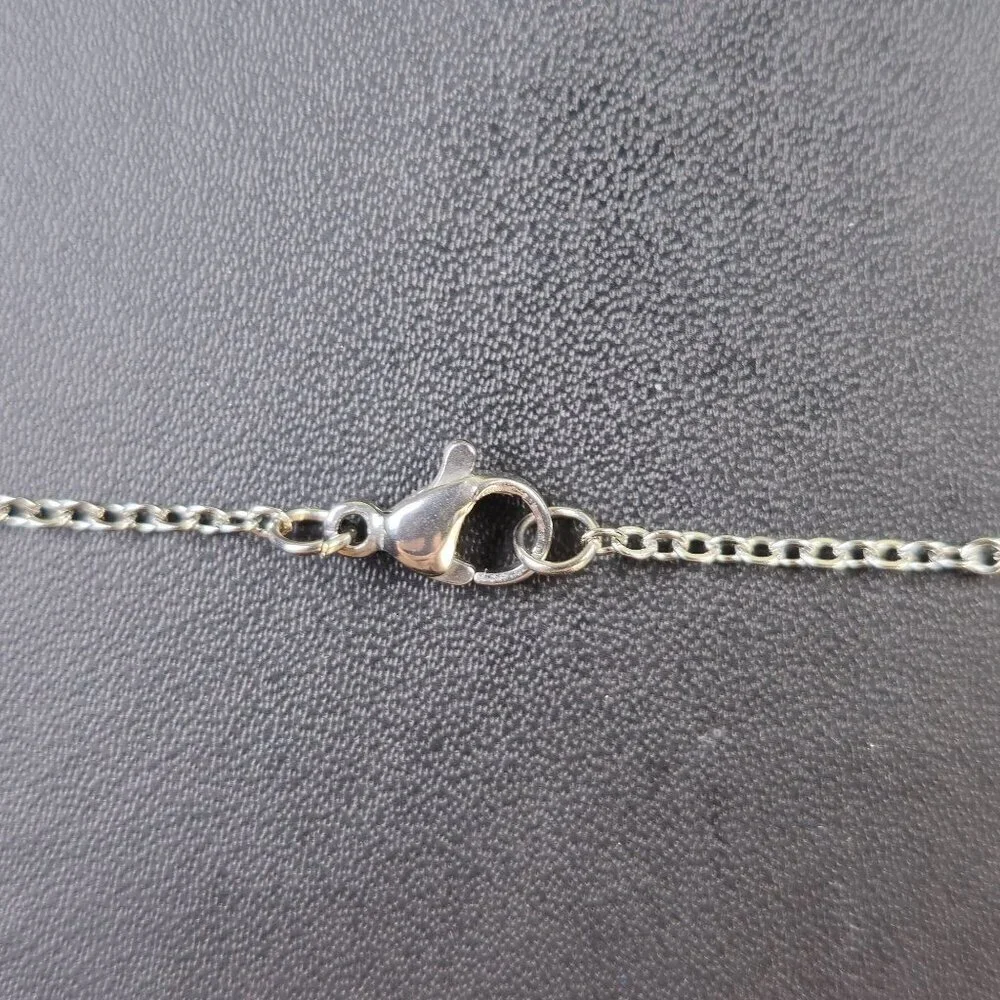 Sapphire Crystal Teardrop Pendant 17.5